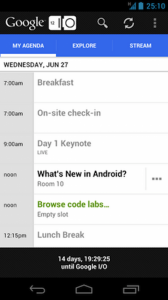 Google I/O 2012 大会应用程序上线