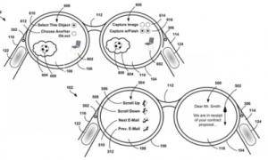 Google 眼镜镜脚触控板获专利