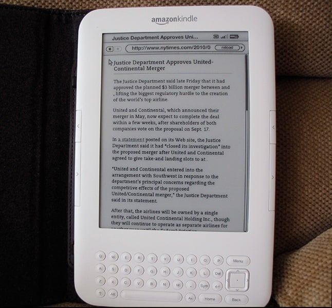 Kindle3 'Article Mode'