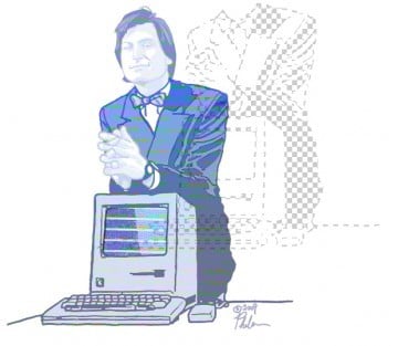 Steve Jobs 于 1984 年,Matthew Phelan 绘图 Steve Jobs 于 1984 年,Matthew Phelan 绘图