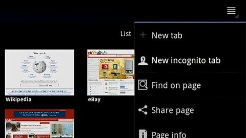 Browser incognito tab