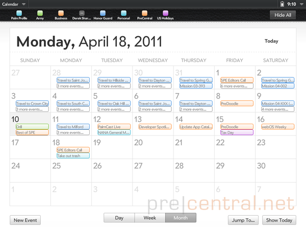 touchpad-emulator-calendar-month