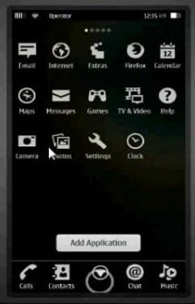 Old MeeGo UI App Launcher