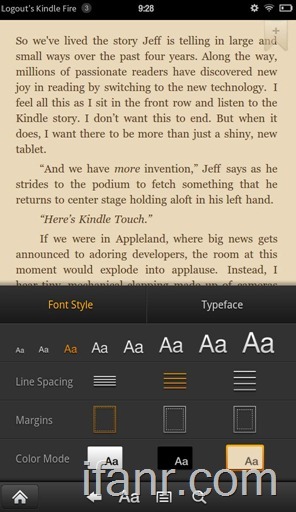 Kindle Fire Book Reading 2