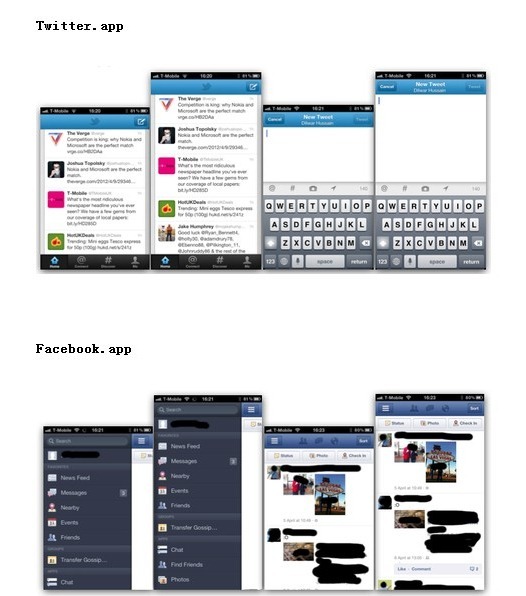 facebook twitter app