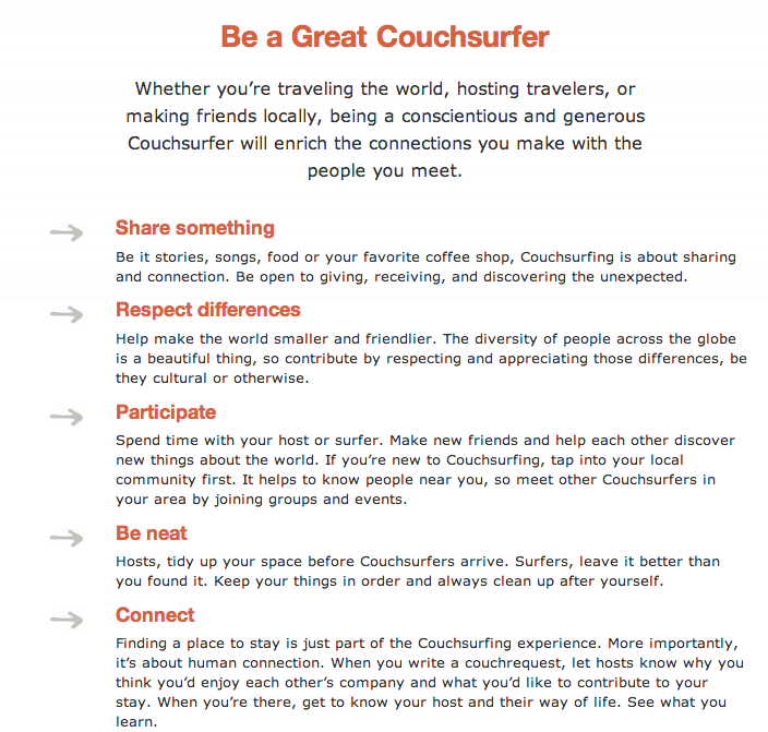 CS- Tips for couchsurfer