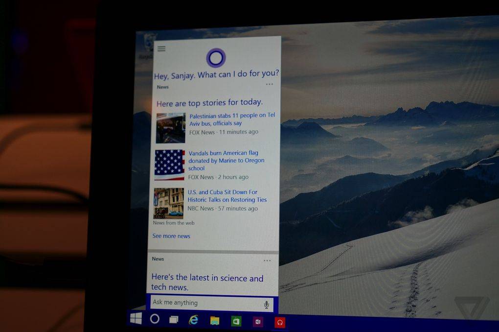 Windows 10 small tablet Cortana