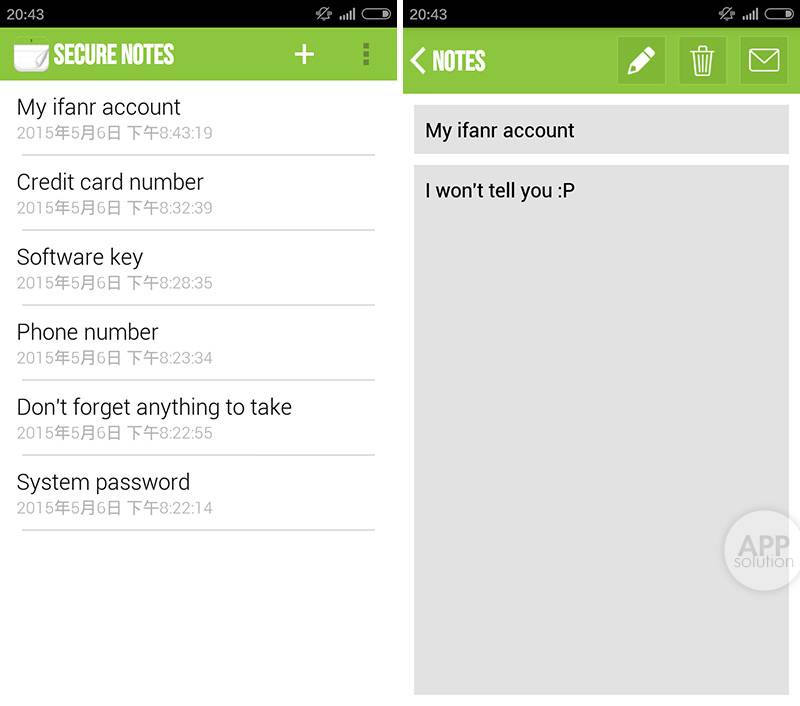 加密笔记本，锁住你的小秘密 – Secure Notes #Android | 爱范儿