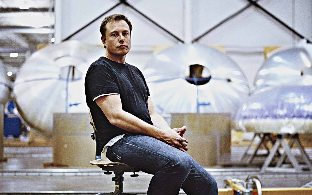 Elon Musk at Space X headquarters in Hawthorne, California.