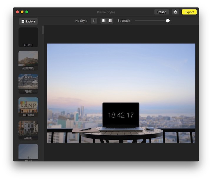 Priime Styles for Mac single editing