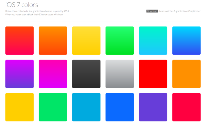 iOS 7 color