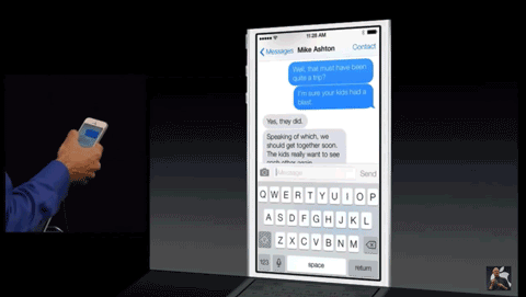 iPhone swipe back