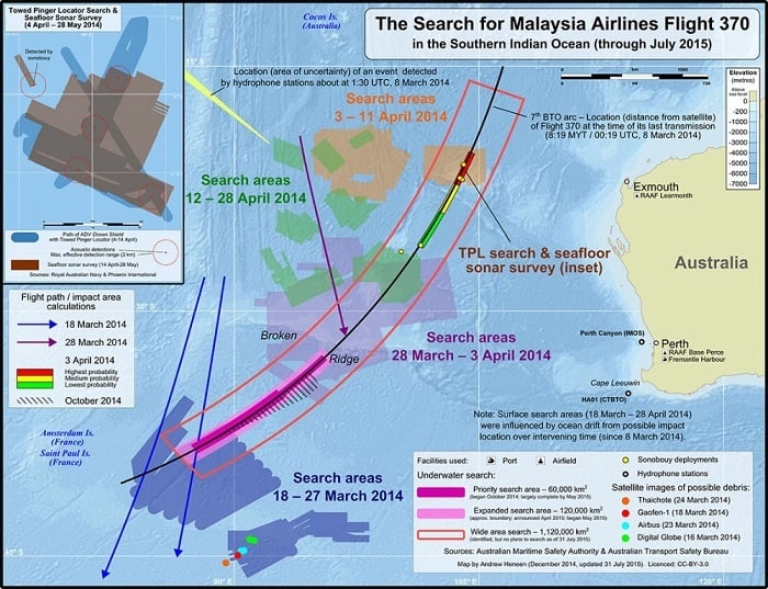 MH370 search area