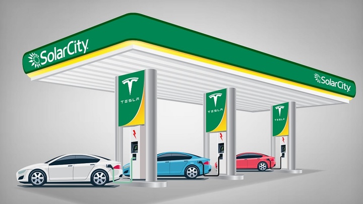 solar city and tesla car