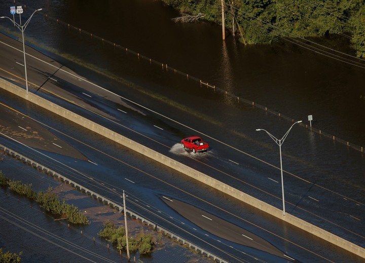 car in flood