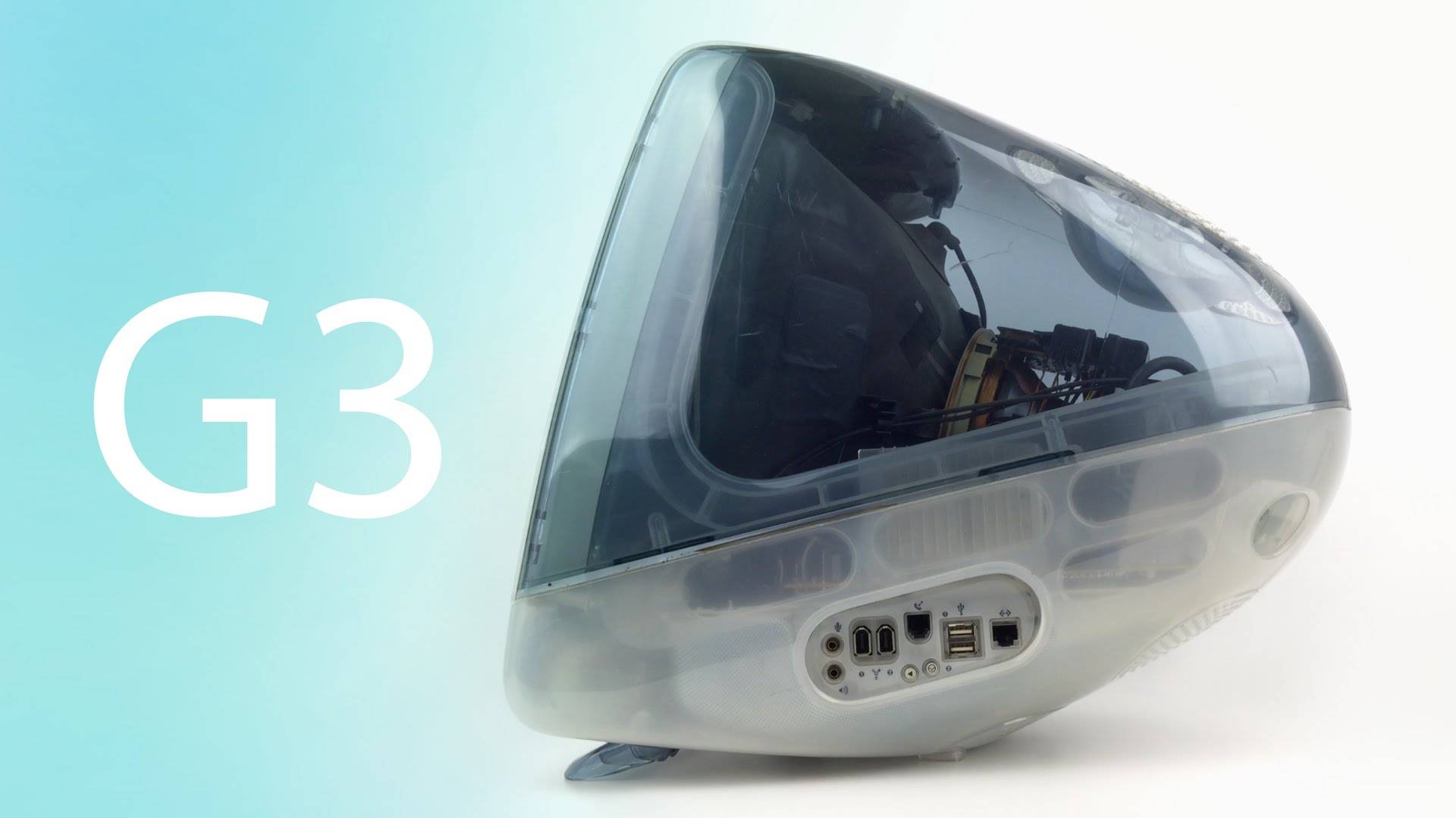 iMac G3初代 グレープ シャープXGA液晶モニター化 純正キーボード付 