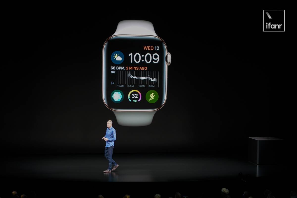 全面屏」的Apple Watch 4 来了，支持心电监测，售价3199 元起！ | 爱范儿