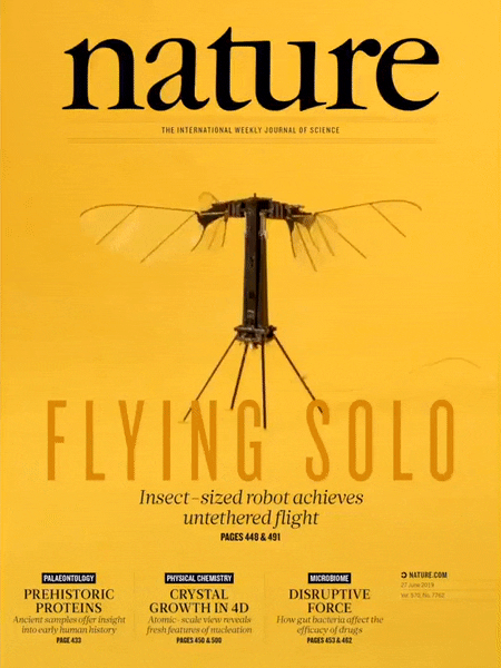 史上最轻无人机登上Nature封面：比回形针还轻，自带太阳能系统，实现无缆飞行