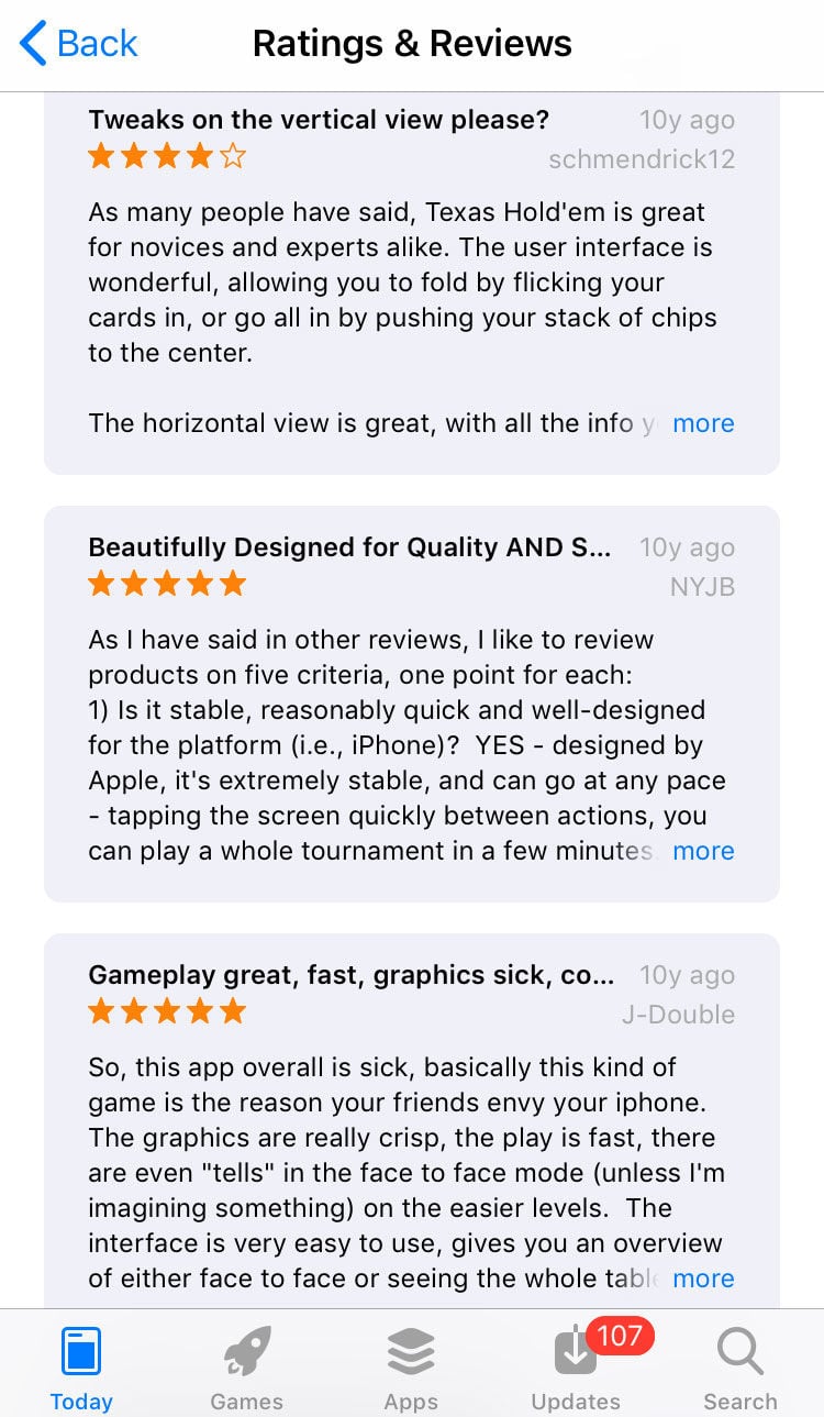 庆祝App Store 问世11 周年，苹果的初代德州扑克游戏重新营业| 爱范儿
