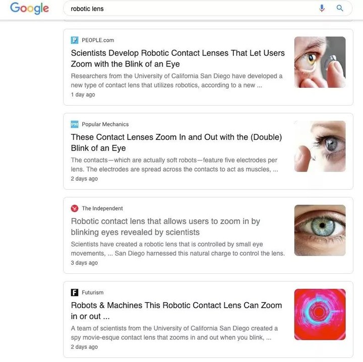 隐形眼镜眨眼变焦，“黑镜”成真？研究者：想多了！