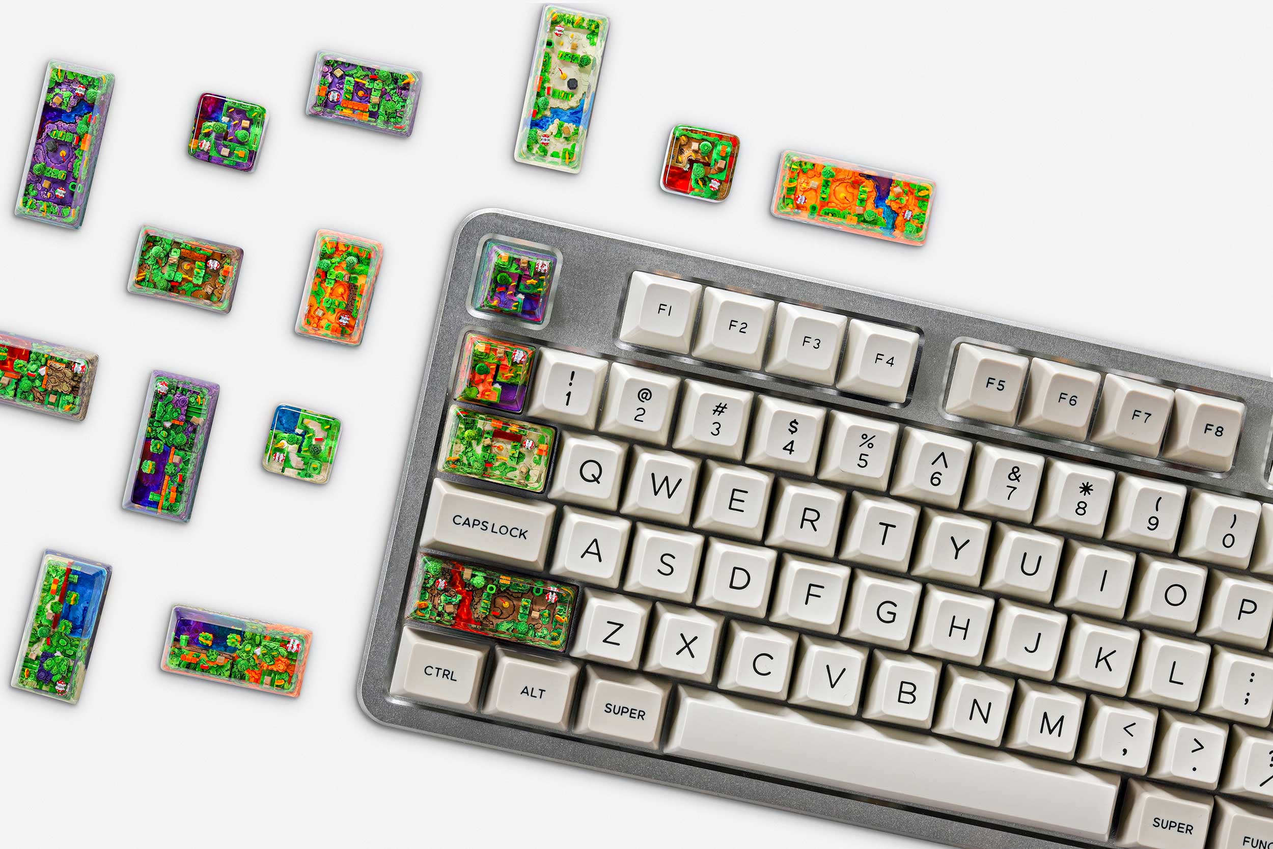 8bits series artisan keycaps 145 - Opera d’arte di lusso per uomini, una tastiera può essere scambiata con una LV