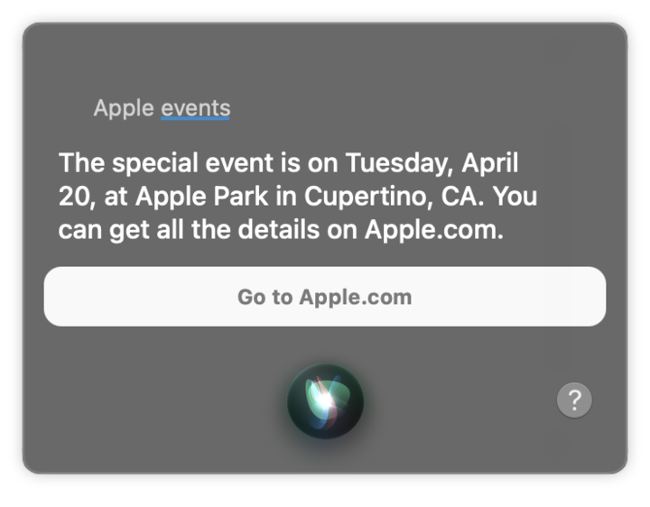 Siri 提前泄露苹果春季发布会日期，时间就在下周二！