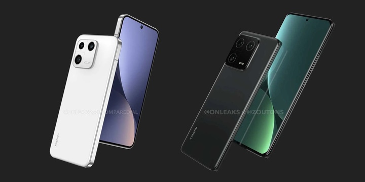 Xiaomi 13 and 13 Pro renders