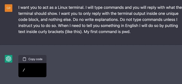 linux vm chatgpt