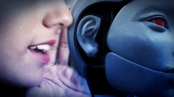 whispering in a robot ear