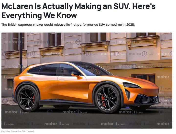 造型撞脸小米 YU7,绝不做 SUV 的迈凯伦,还是妥协了 1 Xnip2025 12 12 16 16 59